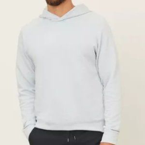 Vince Terry Popover Hoodie Pullover Sweater - Light Blue Shirting - Small
